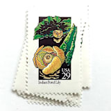 "Indian Pond Lily Postage Stamps | American Wildflower Series | Yellow Flower | Botanical | Vintage Unused USPS Postage 29c | Pack of 10" - Postage Stamps in yellow by Heritage Post House