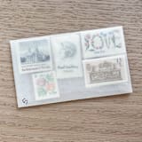 "76 cents . Floral Love vintage postage stamps . Set of 5" - Postage Stamps in white by Kristen Melchor