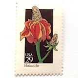 "Mexican Hat Postage Stamps | American Wildflower Series | Red Flower | Botanical | Vintage Unused USPS Postage 29c | Pack of 10" - Postage Stamps in red by Heritage Post House