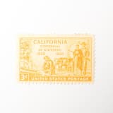 "3 Cent California Statehood Stamps // Set of 10 // UNUSED Vintage Stamps" - Postage Stamps in yellow by Flourish Fine Writing