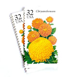 "Chrysanthemum Postage Stamps | Fall Garden Flowers | Garden Flowers Series | Botanical | Wedding Stamps | Vintage Unused USPS Postage 32c | Pack of 10" - Postage Stamps in orange by Heritage Post House