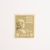 "8 Cent Martin Van Buren Postage Stamps // Set of 10 // UNUSED Vintage Postage" - Postage Stamps in green by Flourish Fine Writing