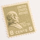 "8 Cent Martin Van Buren Postage Stamps // Set of 10 // UNUSED Vintage Postage" - Postage Stamps in green by Flourish Fine Writing