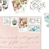 "Classic Romance Postage Set // 5 Sets // $.92 per set" - Postage Stamps in pink by Flourish Fine Writing