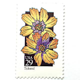 "Tickseed Postage Stamps | American Wildflower Series | Yellow Flower | Botanical | Vintage Unused USPS Postage 29c | Pack of 10" - Postage Stamps in yellow by Heritage Post House