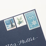 "Winter Juniper Berry Forever Stamps // Set of 5 // UNUSED Vintage Stamps" - Postage Stamps in blue by Flourish Fine Writing