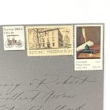 "8 Cent Historic Preservation Decatur House Postage Stamps // Set of 10 // UNUSED vintage stamps" - Postage Stamps in beige by Flourish Fine Writing