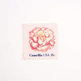 "18 Cent Camellia Postage Stamps // Set of 10 // UNUSED" - Postage Stamps in pink by Flourish Fine Writing