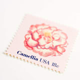 "18 Cent Camellia Postage Stamps // Set of 10 // UNUSED" - Postage Stamps in pink by Flourish Fine Writing