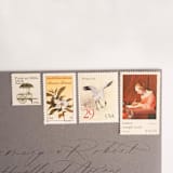 "Golden Gardens Postage Set // Set of 5 // $.845 in postage" - Postage Stamps in gold by Flourish Fine Writing