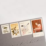 "Golden Gardens Postage Set // Set of 5 // $.845 in postage" - Postage Stamps in gold by Flourish Fine Writing