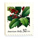 ""American Holly" Postage Stamps | Contemporary Christmas Series | Unused USPS Postage 32c | Pack of 10" - Postage Stamps in green by Heritage Post House