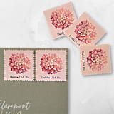 "Dahlia | Vintage Stamp, 18 cents, 1981 | 5 each" - Postage Stamps in pink by The Silver Stamps