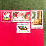 "Here Comes Santa Postage Collection" - Postage Stamps in multicolorassorted-colors by Little Postage House
