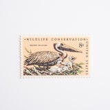 "8 Cent Brown Pelican Postage Stamps // Set of 10 // UNUSED Vintage Postage" - Postage Stamps in beige by Flourish Fine Writing