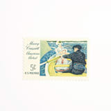 "5 Cent Mary Cassatt Postage Stamps // Set of 10 // Vintage postage" - Postage Stamps in blue by Flourish Fine Writing