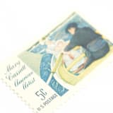 "5 Cent Mary Cassatt Postage Stamps // Set of 10 // Vintage postage" - Postage Stamps in blue by Flourish Fine Writing