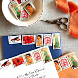 "Mexico Inspired Vintage Postage, 10 Sets" - Postage Stamps in multicolor by Jennifer Kramer