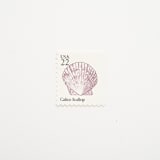 "22 Cent Calico Seashell Postage Stamps // Set of 10 // UNUSED" - Postage Stamps in purple by Flourish Fine Writing