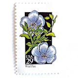 "Wild Flax Postage Stamps | American Wildflower Series | Blue Flower | Botanical | Vintage Unused USPS Postage 29c | Pack of 10" - Postage Stamps in blue by Heritage Post House