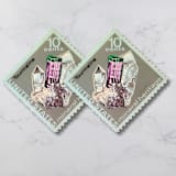 "Tourmaline | Vintage Stamp, 10 cents, 1974 | 5 each" - Postage Stamps in purple by The Silver Stamps