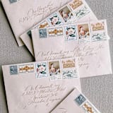 Blue and Neutral Preserving Wetlands Postage Set // Set  of 5 // $1.13 in  postage Marketplace Postage Stamps by undefined
