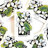 "Sweet White Violet Postage Stamps | American Wildflower Series | White Green Flower | Botanical | Vintage Unused USPS Postage 29c | Pack of 10" - Postage Stamps in white by Heritage Post House