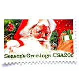 ""Santa Claus" Postage Stamps | Contemporary Christmas Series | Unused USPS Postage 20c | Pack of 20" - Postage Stamps in red by Heritage Post House