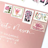 "Wildflower Meadow Postage Set // Set of 5 // $1.04 in postage per set" - Postage Stamps in pink by Flourish Fine Writing