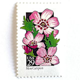"Moss Campion Postage Stamps | American Wildflower Series | Purple Pink Flower | Botanical | Vintage Unused USPS Postage 29c | Pack of 10" - Postage Stamps in purple by Heritage Post House