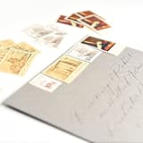 "Neutral & Nautical Vintage Postage Set // Set of 5 // 1 ounce // 73 Cents each" - Postage Stamps in beige by Flourish Fine Writing