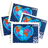 "Heart-Shaped Globe Postage Stamps | Love Series | Earth Heart | Wedding Stamps | Valentine | Vintage Unused USPS Postage 29c | Pack of 20" - Postage Stamps in blue by Heritage Post House