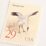 "29 Cent Whooping Crane Postage Stamp // Set of 10 // UNUSED Vintage Stamps" - Postage Stamps in beige by Flourish Fine Writing