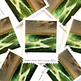 "Frederic Edwin Church's "Niagara" Postage Stamps | Four Centuries of American Art Series | Vintage Unused USPS Postage 32c | Pack of 10" - Postage Stamps in green by Jennifer Kramer