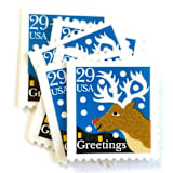 ""Reindeer" Postage Stamps | Contemporary Christmas Series | Unused USPS Postage 29c | Pack of 10" - Postage Stamps in blue by Heritage Post House