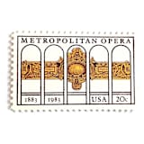 ""Metropolitan Opera" New York City Postage Stamps | Unused USPS Postage 20c | Pack of 10" - Postage Stamps in gold by Heritage Post House