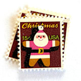 ""Santa Ornament" Postage Stamps | Contemporary Christmas Series | Unused USPS Postage 15c | Pack of 20" - Postage Stamps in red by Heritage Post House