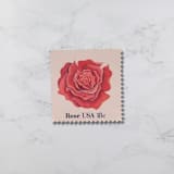 "Rose | Vintage Stamp, 18 cents, 1981 | 5 each" - Postage Stamps in red by The Silver Stamps