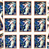 ""Midnight Angel" Postage Stamps | Christmas Issue | Unused USPS Postage 32c | Pack of 20" - Postage Stamps in blue by Jennifer Kramer