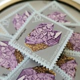 "Amethyst | Vintage Stamp, 10 cents, 1974 | 5 each" - Postage Stamps in purple by The Silver Stamps