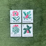 "Mistletoe Postage Collection" - Postage Stamps in multicolor by Little Postage House