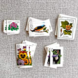 "Bright Botanical Postage, 10 Sets" - Postage Stamps in multicolor by Jennifer Kramer