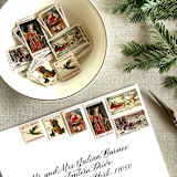 "Christmas Dark Vintage Postage, 10 Sets" - Postage Stamps in multicolor by Jennifer Kramer