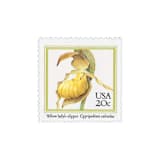 "20 Cent Yellow Lady's Slipper Orchid Postage Stamps // Set of 10 // UNUSED vintage stamps" - Postage Stamps in yellow by Flourish Fine Writing