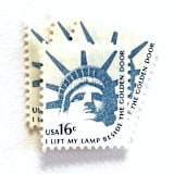 ""Statue of Liberty" Postage Stamps | Americana Series | Unused USPS Postage 16c | Pack of 20" - Postage Stamps in blue by Heritage Post House