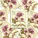"Oregano Flower Postage Stamps | Herbs Series | Vintage Unused USPS Postage 29 cents | Pack of 10" - Postage Stamps in pink by Heritage Post House