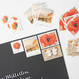 "Verona Sunset Postage Set // Set of 5 // $1.18 in postage per set" - Postage Stamps in orange by Flourish Fine Writing