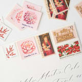 "Red Winterberry Forever Postage Stamps // Set of 10 // UNUSED Vintage Stamps" - Postage Stamps in red by Flourish Fine Writing