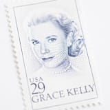 "29 Cent Grace Kelly Postage Stamps // Set of 10 // UNUSED Vintage Stamps" - Postage Stamps in blue by Flourish Fine Writing