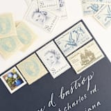 "29 Cent Grace Kelly Postage Stamps // Set of 10 // UNUSED Vintage Stamps" - Postage Stamps in blue by Flourish Fine Writing